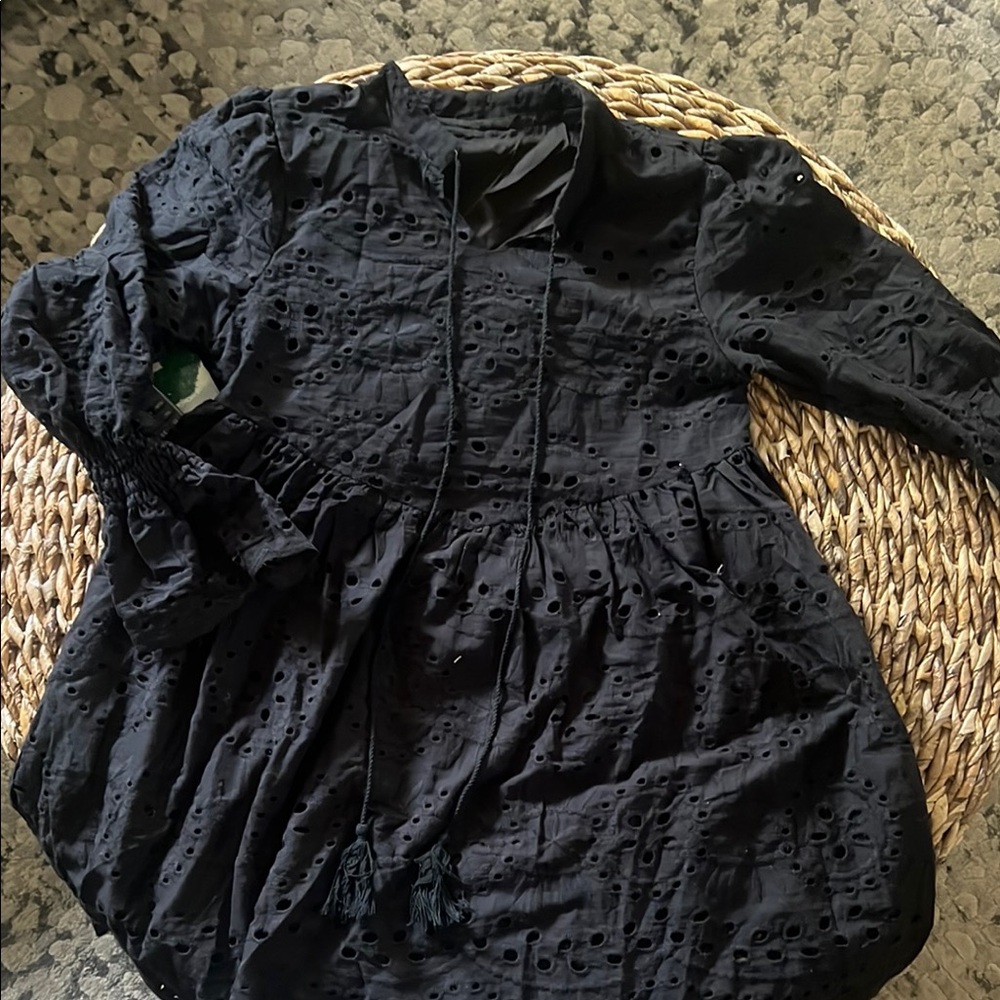 Black Eyelet Dress